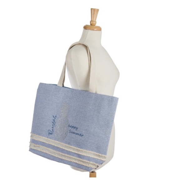 Glitter Pineapple Printed Tote - Picture 2 of 2